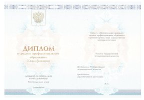 Диплом техникума 2014-2020 в Жуковском